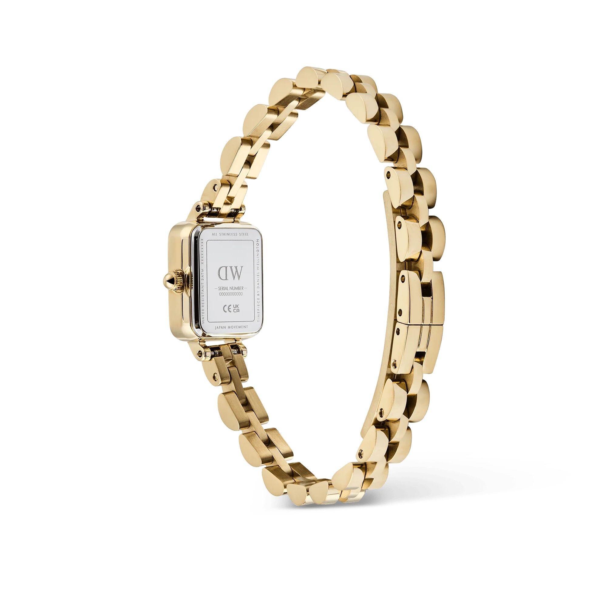 Orologio Donna Daniel Wellington Quadro Mini Acciaio Dorato Verde DW00100852